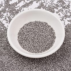 MIYUKIデリカビーズ小  シリンダー  日本製シードビーズ  15/0  （dbs0338)マットパラジウムメッキ  1.1x1.3mm  穴：0.7mm  約35000PCS /ボトル  10 G /ボトル&nbsp;SEED-JP0008-DBS0338