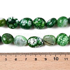 染め加工天然石瑪瑙ビーズ連売り  ナゲット  シーグリーン  12~17.5x11~13x6.5~12mm  穴：1mm  約29~30個/連  15.24~16''（38.7~40センチメートル）&nbsp;G-T138-229B