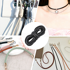 5 Yards Round PU Leather Cords&nbsp;LC-CL0001-05C