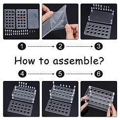 Acrylic Multi-Use Colorimetrical Cylinder Tube Display Racks&nbsp;AJEW-WH0678-66