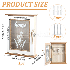 木製の鍵収納ボックス  長方形  バリーウッド  260x200x59mm  内径：225x165mm&nbsp;AJEW-WH0643-174