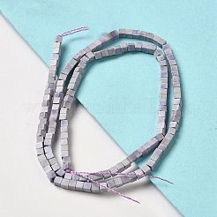 天然石瑪瑙ビーズ連売り  キューブ  染め＆加熱  アザミ  2~2.5x2.5~3.5x2.5~3mm  穴：0.4mm  約157~165個/連  14.96~15.75''（38~40センチメートル）&nbsp;G-B064-A19