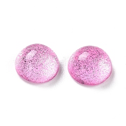 電気メッキガラスカボション  半円  パールピンク  6x3mm&nbsp;LS-EGLA-A005-03A-03