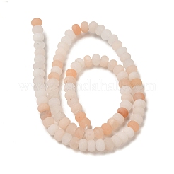 天然石ピンクアベンチュリンビーズ連売り  艶消し  ロンデル  6~7x3.5~4mm  穴：1mm  約93~109個/連  14.9インチ〜15.1インチ（38~38.5cm）&nbsp;G-F520-25