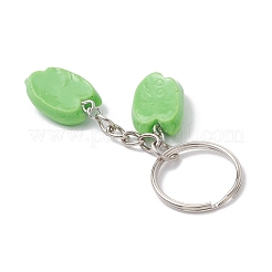 7Pcs Vegetables Theme Resin Iron Keychains&nbsp;KEYC-JKC01435