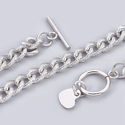 Tarnish Resistant 304 Stainless Steel Curb Chain Bracelets&nbsp;BJEW-P237-06P