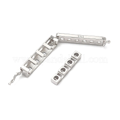 925 Sterling Silver Cubic Zirconia Twister Clasps&nbsp;STER-WH0007-28A-P