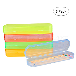 プラスチックビーズ収納ケース  長方形  ミックスカラー  20.9x5.9x3.25cm  5個/セット&nbsp;CON-BC0005-39
