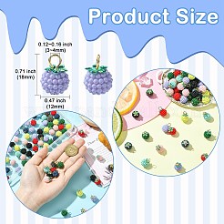 100Pcs Rubberized Style ABS Plastic Pendants&nbsp;KY-CJ0002-14