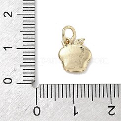 真鍮製エナメルチャーム  丸カン付き  ラックめっき  長持ちメッキ  鉛フリー＆カドミウムフリー  18KGP本金メッキ  ケーキチャーム  ホワイト  10.5x9x2.5mm  穴：3.2mm&nbsp;KK-K368-17G-01