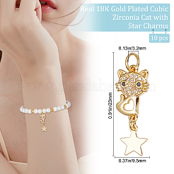 Eco-friendly Brass Micro Pave Clear Cubic Zirconia Pendants&nbsp;KK-BBC0005-17