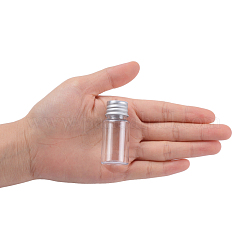 10mlペットプラスチック液体ボトル  平肩  アルミスクリューキャップ付き  透明  5.3x2.3cm  容量：10ml（0.34液量オンス）&nbsp;MRMJ-WH0011-H03
