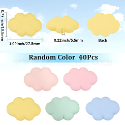 40Pcs Opaque Resin Cabochons&nbsp;RESI-SC0006-57