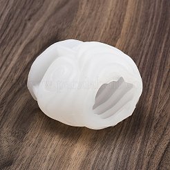 Diyのシリコーンキャンドル型  レジン型  スパイラルとハート  ホワイト  60x80x68mm&nbsp;SIMO-C021-07