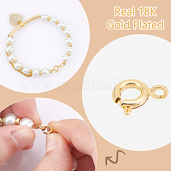 40 個真鍮引き輪  ニッケルフリー  18KGP本金メッキ  6x1.5mm  穴：1.5mm&nbsp;KK-UN0002-74