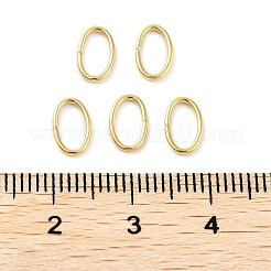 304ステンレススチールオープン丸カン  オーバル  18KGP本金メッキ  5x8x0.8mm  20ゲージ  内径：3.5x6.5mm&nbsp;LS-STAS-F221-46U-G