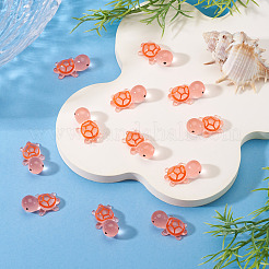 12Pcs Luminous Translucent Resin Sea Animal Cabochons&nbsp;RESI-TA0004-56C
