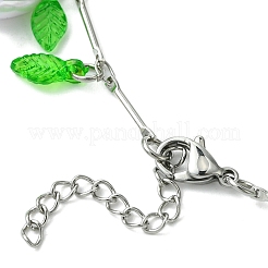 Brass Bar Link Chains Charm Bracelets&nbsp;BJEW-JB11524-01