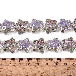 Electroplate Transparent Glass Beads Strands&nbsp;EGLA-N020-02D