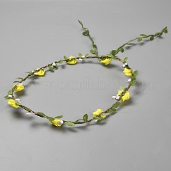 Polyester Artificial Rose Garland Headbands Hair Vine&nbsp;AJEW-WH20019-03E