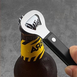 430ステンレスボトルオープナー  プラスチック製のハンドル付き  ステンレス鋼色  152.5x41x18mm&nbsp;AJEW-WH20018-113