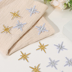 100Pcs 2 Colors Computerized Embroidery Cloth Iron on/Sew on Patches&nbsp;DIY-CY0001-66