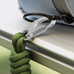 2Pcs 304 Stainless Steel Push Gate Snap Keychain Clasp Findings&nbsp;STAS-LP0005-53