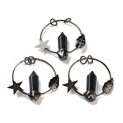 Natural Mixed Stone Faceted Pointed Bullet Big Pendants&nbsp;G-A221-01