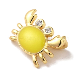 Rack Plating Brass Micro Pave Cubic Zirconia Pendants&nbsp;KK-U027-12-05G