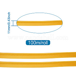 ポリエステル繊維リボン  きいろ  3/8インチ（11mm）  100 m /ロール&nbsp;OCOR-TAC0009-08H