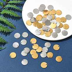60Pcs 2 Colors Ion Plating(IP) 304 Stainless Steel Charms&nbsp;STAS-FS0002-09