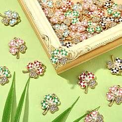 25Pcs 5 Colors Alloy Enamel Pendants&nbsp;ENAM-CJ0003-41