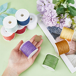 9 Rolls 9 Colors Nylon Braided Cord&nbsp;NWIR-SC0001-06