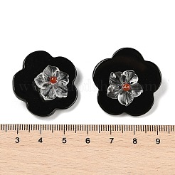Natural Black Onyx(Dyed & Heated) & Quartz Crystal & Carnelian Handmade Beads&nbsp;G-Q021-05A