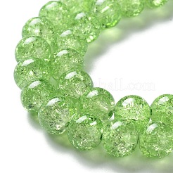 Spray Painted Crackle Glass Beads Strands&nbsp;CCG-Q001-10mm-11