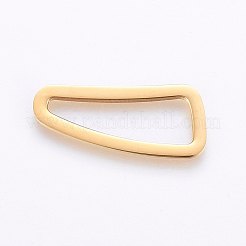 304ステンレススチールリンクリング  鞘  ゴールドカラー  25x11x1mm  穴：7x20mm&nbsp;STAS-I094-37G