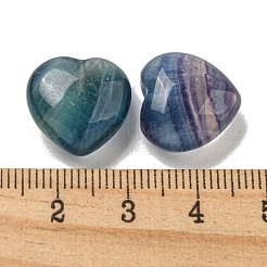 天然の蛍石ビーズ  片穴  ハート  15.5x15.5x8mm  穴：1mm&nbsp;G-P531-A39-01