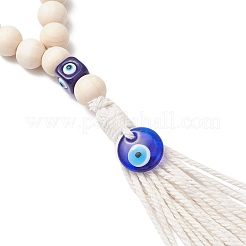 Wood Beads Hanging Ornaments&nbsp;HJEW-JM03311