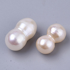 天然養殖淡水パール  穴なし/ドリルなし  貝殻色  14.5~17x7.5~10mm&nbsp;PEAR-T005-01B-01