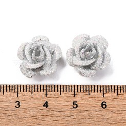 3D Rose Flower Baking Paint Aluminum Beads&nbsp;FIND-L019-01C