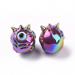 UV Plating Rainbow Iridescent Acrylic Beads&nbsp;OACR-A018-03C