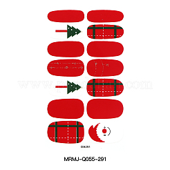フルカバーネイルステッカー  水転写  ネイルチップの装飾用  クリスマスのスタイル  レッド  10x5.5cm&nbsp;LS-MRMJ-Q055-291