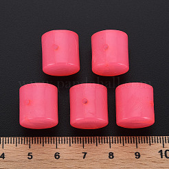 模造ゼリーアクリルビーズ  コラム  ショッキングピンク  14.5x14.5mm  穴：1.8mm  約200個/500g&nbsp;MACR-S373-88-E09