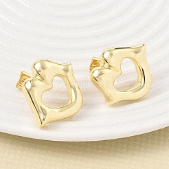 女性のための真鍮のスタッドピアス  リップ  14KGP本金メッキ  21x24.5mm&nbsp;KK-CBAD851-09G