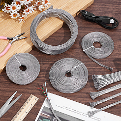 304 Stainless Steel Wire Braided Strap&nbsp;STAS-WH0044-114B