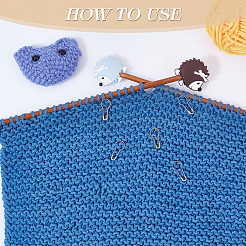 DIY Hedgehog Silicone Beads Knitting Needle Protectors/Knitting Needle Stoppers with Stitch Markerss&nbsp;IFIN-NB0001-57