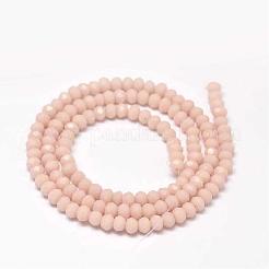 Faceted Rondelle Glass Beads Strands&nbsp;X-GLAA-I033-4mm-23