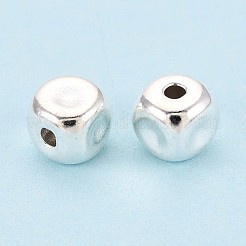 925スターリングシルバービーズ  キューブ  銀  5x5x5mm  穴：1.2~1.4mm&nbsp;STER-N017-19B-S