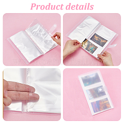 3 Inch 240-Pocket Plastic Photocard Storage Albums with Press Stud&nbsp;AJEW-WH0752-817A