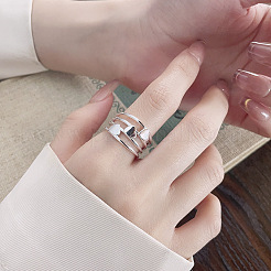 Heart Brass Cuff Rings for Women&nbsp;FS-WG6A9FB-01